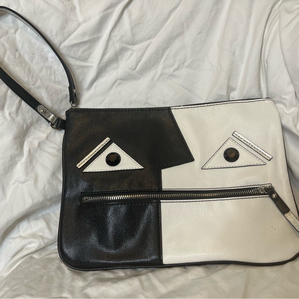 Nine West two faced black and white clutch - Picture 9 of 9